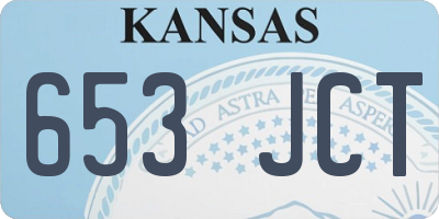 KS license plate 653JCT