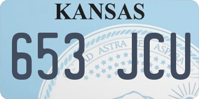 KS license plate 653JCU