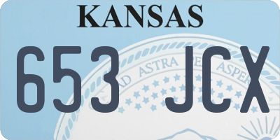 KS license plate 653JCX