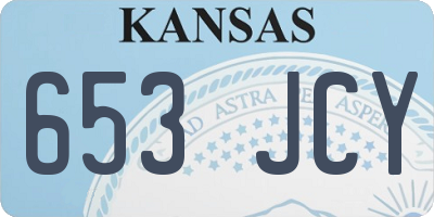 KS license plate 653JCY