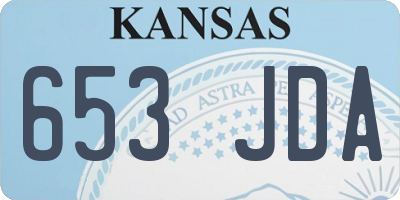 KS license plate 653JDA