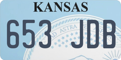 KS license plate 653JDB
