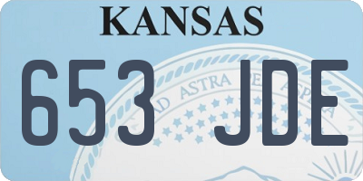 KS license plate 653JDE
