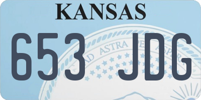 KS license plate 653JDG