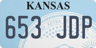 KS license plate 653JDP