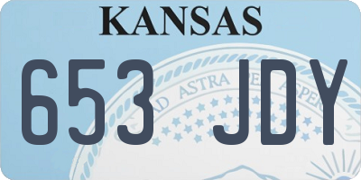 KS license plate 653JDY