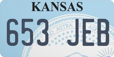 KS license plate 653JEB