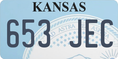 KS license plate 653JEC