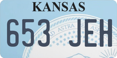 KS license plate 653JEH