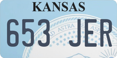 KS license plate 653JER
