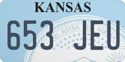 KS license plate 653JEU