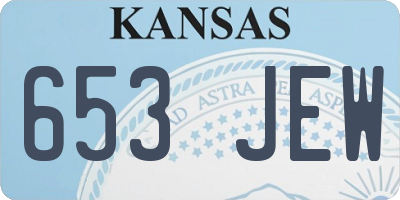 KS license plate 653JEW