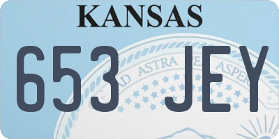 KS license plate 653JEY