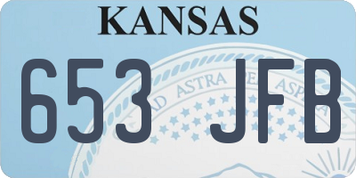 KS license plate 653JFB