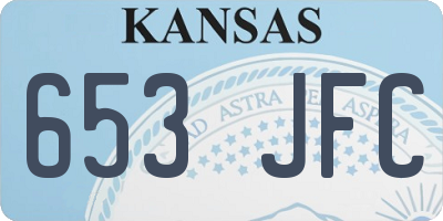 KS license plate 653JFC