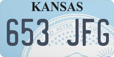 KS license plate 653JFG