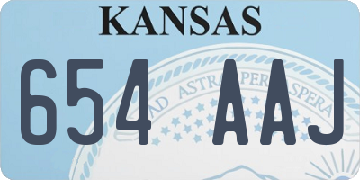 KS license plate 654AAJ