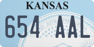 KS license plate 654AAL