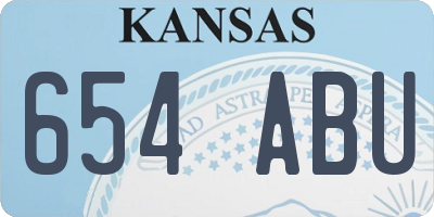 KS license plate 654ABU