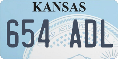 KS license plate 654ADL