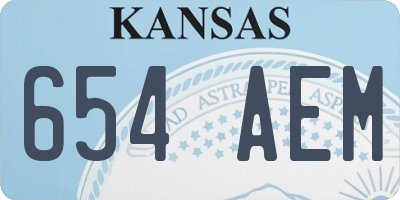 KS license plate 654AEM