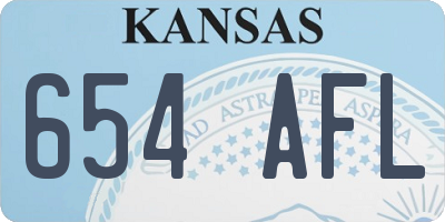 KS license plate 654AFL
