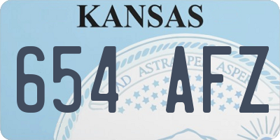 KS license plate 654AFZ