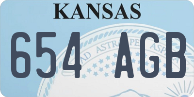 KS license plate 654AGB