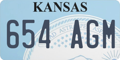 KS license plate 654AGM
