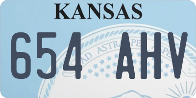 KS license plate 654AHV