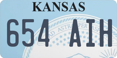 KS license plate 654AIH