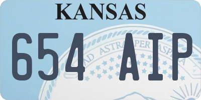 KS license plate 654AIP