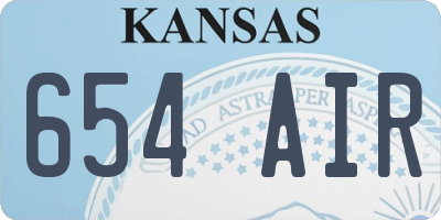 KS license plate 654AIR