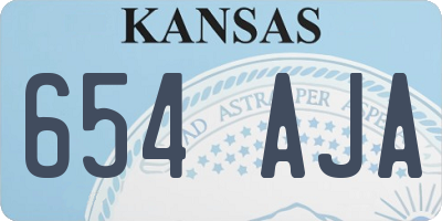 KS license plate 654AJA