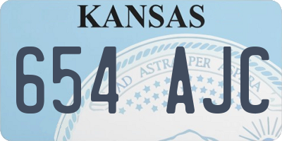 KS license plate 654AJC