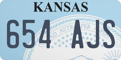 KS license plate 654AJS