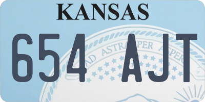 KS license plate 654AJT