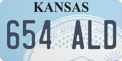 KS license plate 654ALD