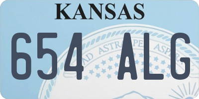 KS license plate 654ALG