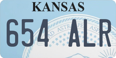 KS license plate 654ALR