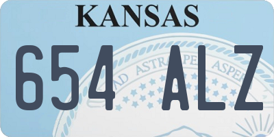 KS license plate 654ALZ