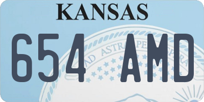 KS license plate 654AMD