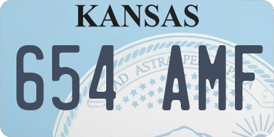 KS license plate 654AMF