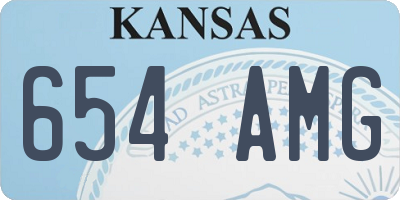 KS license plate 654AMG