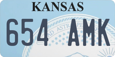 KS license plate 654AMK