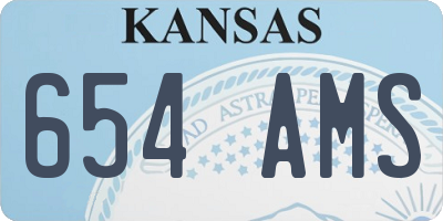 KS license plate 654AMS