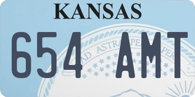 KS license plate 654AMT