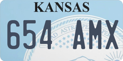 KS license plate 654AMX