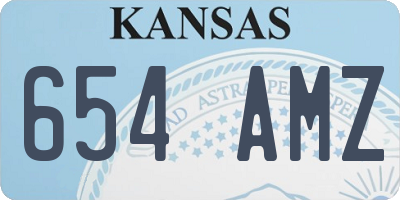 KS license plate 654AMZ