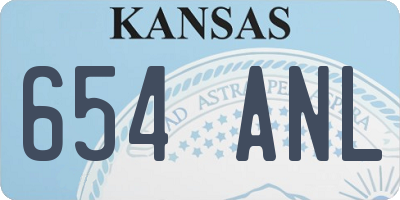 KS license plate 654ANL